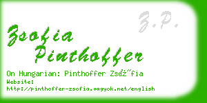 zsofia pinthoffer business card